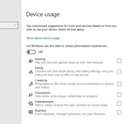 Microsoft haluaa optimoida Windows 10 laite tiettyihin käyttötarkoituksiin