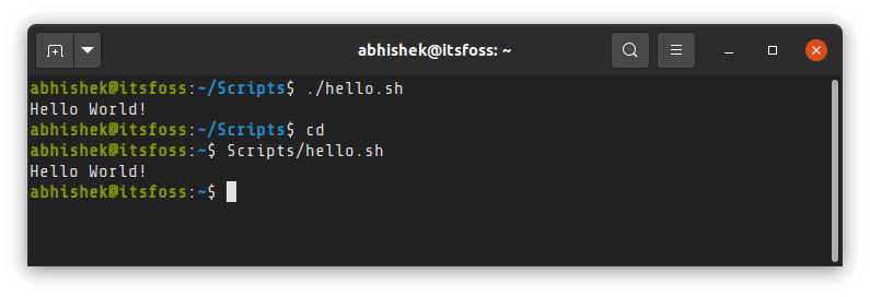 Running Shell Script In Other Directory