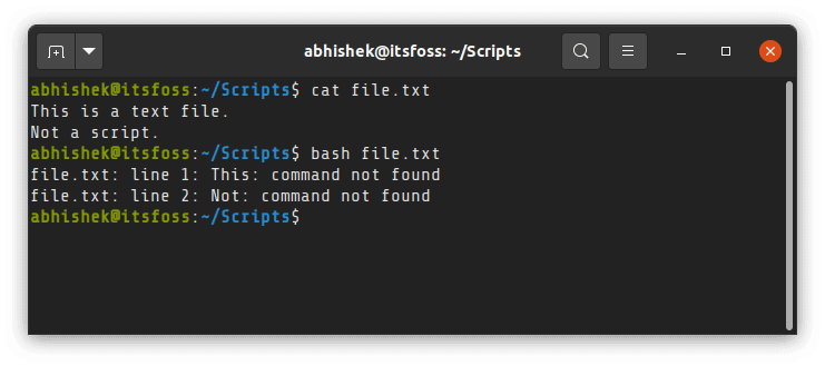 Running Text File As Script in Linux