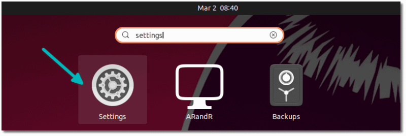 settings ubuntu