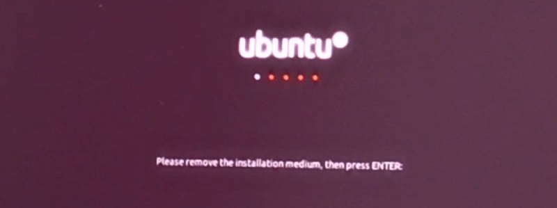 Ubuntu abgeschlossene Installation