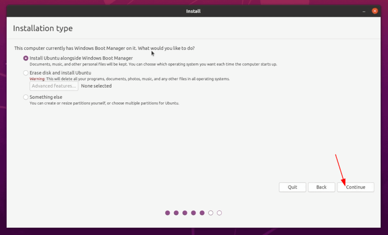 Ubuntu-Installationstyp
