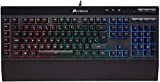 Mufananidzo weCorsair K55 RGB Membrane Gaming Keyboard (6 Zvirongwa Macro Keys, 3-Zone RGB Kudzoka, Multimedia Controls, UK Layout) - Nhema