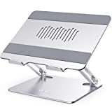 Image of AWAVO Laptop Stand, Ergonomic Aluminum Computer Stand for Desk, Adjustable Laptop Riser with Heat-Vent, Multi-Angle Lapdesks Compatible with MacBook Air/Pro, Dell, HP, Lenovo, More 10-15.6" Laptops