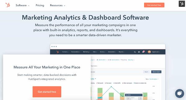 HubSpot Marketing Analytics Software & Dashboard voorbeeld van marketing attributie software en tools