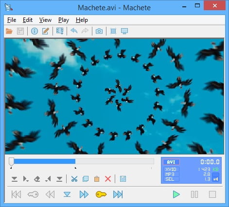 Machete video editing software for Windows OS