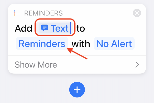 Select the Reminders button to customize the default Reminders list.
