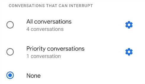 conversations options