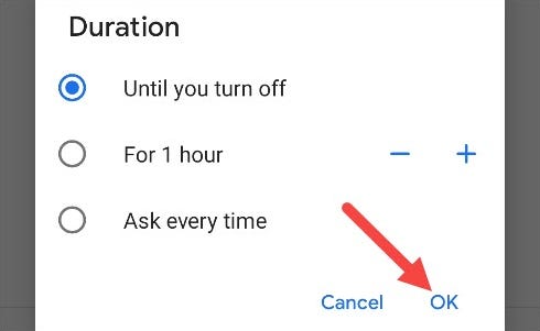 quick settings toggle action