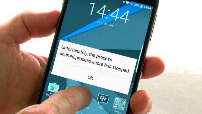 Fix “android.process.acore has stopped” Error on Android