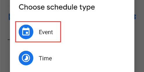 do not disturb event type