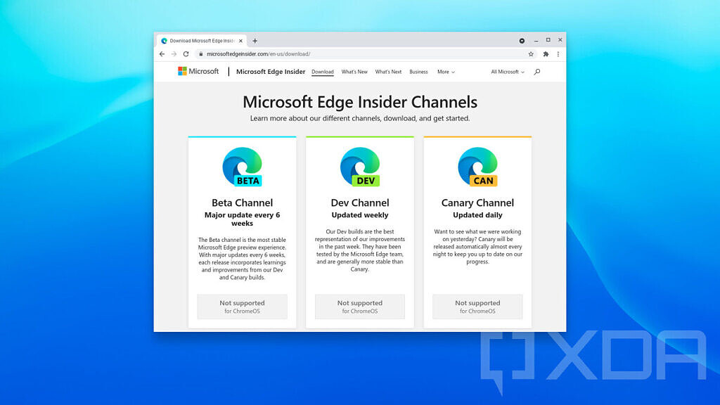 Microsoft Edge Insider channels for Chrome OS