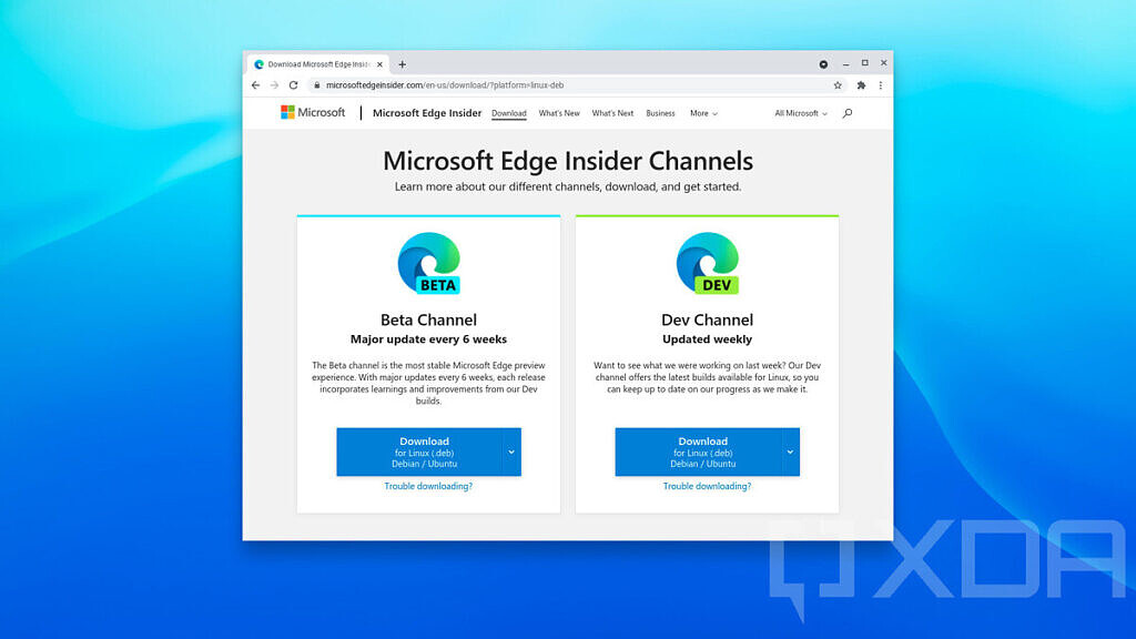 Microsoft Edge Insider channels for Linux