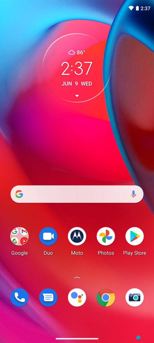 Motorola Moto G Stlyus 5G hoome screen