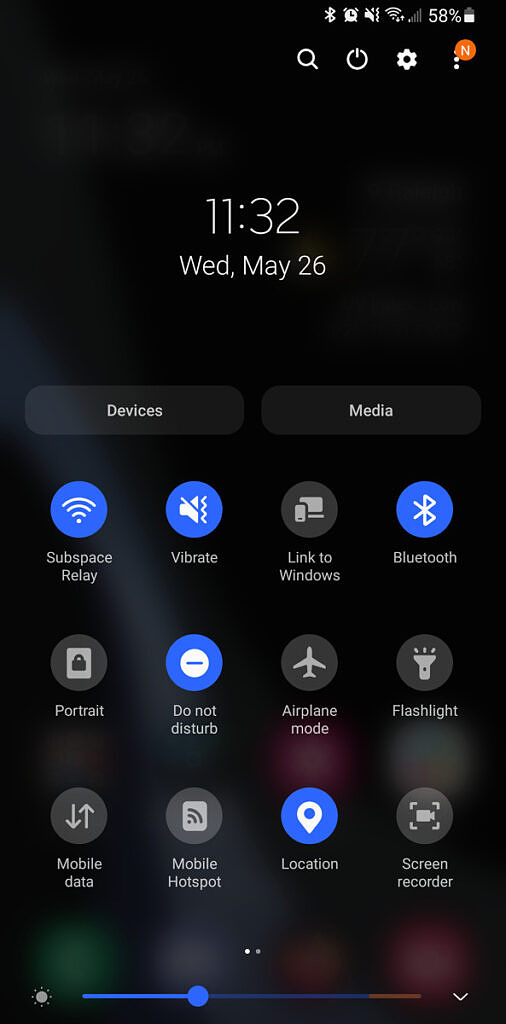 Quick Settings in One UI 3.1