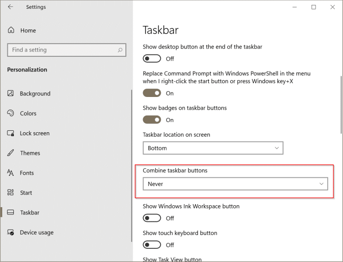 show application names on Windows 10 taskbar pic1