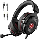 Image of EKSA E900 Pro Gaming Headset 7.1 3D Surround Sound USB Gaming Headphone with Noise Cancelling Mic, LED Light, Headphones for PS4/PS5/Xbox One/PC/Switch with Detachable Mic& 3.5
