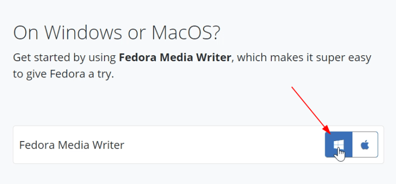 download fedora media writer tool