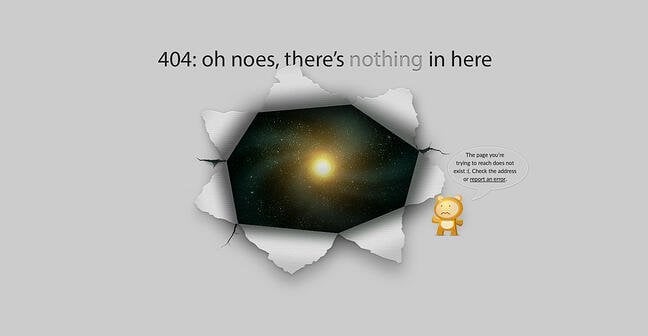 404 kukanganisa peji peji kubva pawebhusaiti yakanaka mitambo yekare