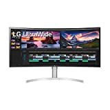 Image of LG 38WN95C-W 38 Inch Curved 21:9 UltraWide QHD+ (3840 x 1600) Monitor with Nano IPS, Thunderbolt 3 Connectivity and 1ms Response Time - 144Hz Refresh Rate, White/Silver
