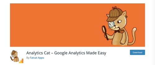 Domača stran storitve Analytics Cat