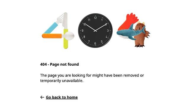 404 kukanganisa peji peji kubva kune webhusaiti ikea