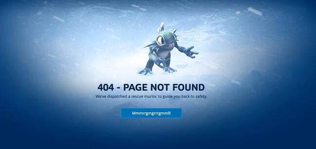 404 kukanganisa peji peji kubva kune webhusaiti blizzard varaidzo