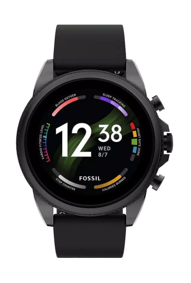 Fossil Gen 6 smartwatch for men with black fabric strap