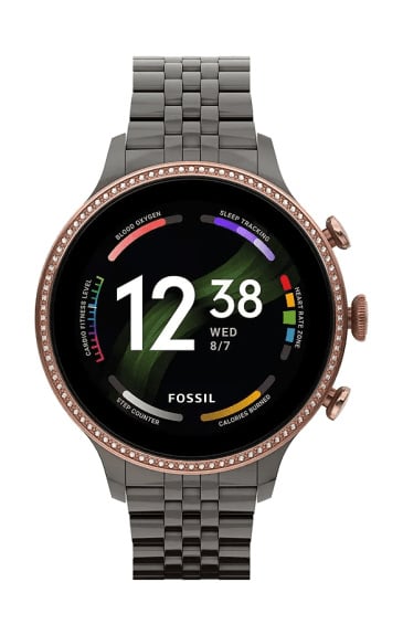 Fossil Gen 6 smartwatch for women with chocolate stainless steel strap