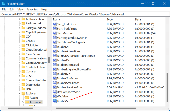 modifier la taille des icônes de la barre des tâches dans Windows 11 pic5