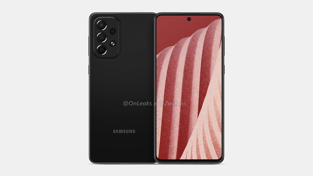 Galaxy A73 front and back