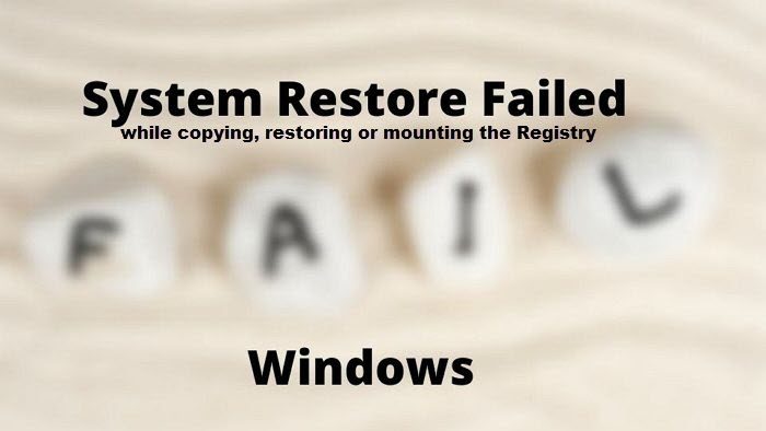 while copying, restoring or mounting the Registry