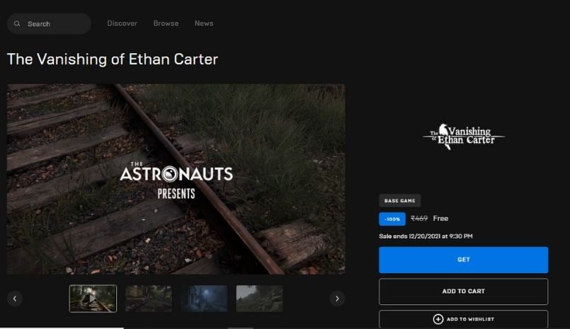 Epic Games, The Vanishing of Ethan Carter