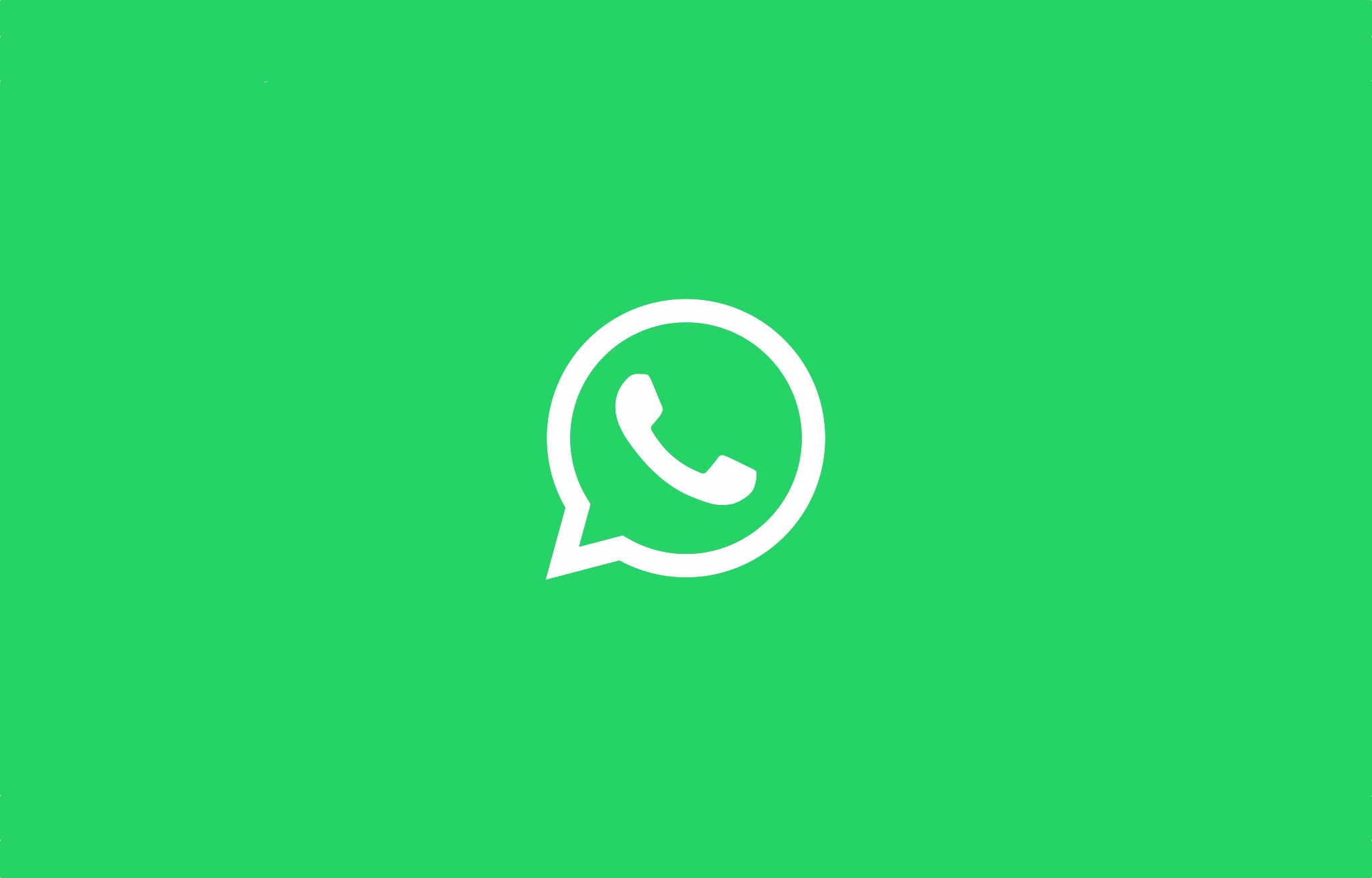 An illustration with a WhatsApp logo in white set against a green background