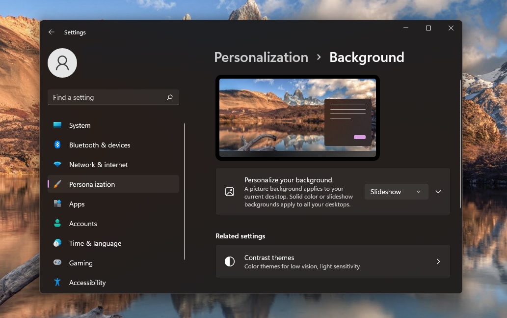 Windows 11 personalization
