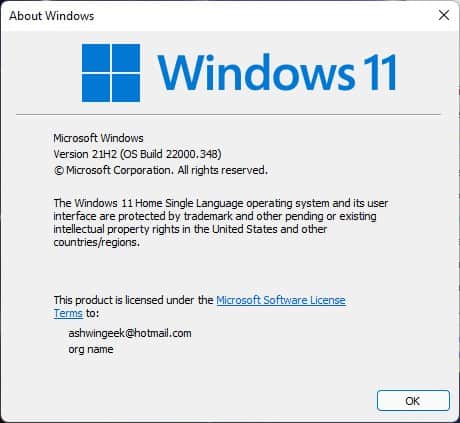 Windows Update KB5007262 Preview for Windows 11