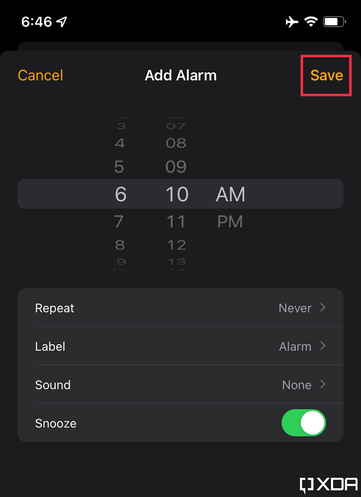 alarm on apple watch