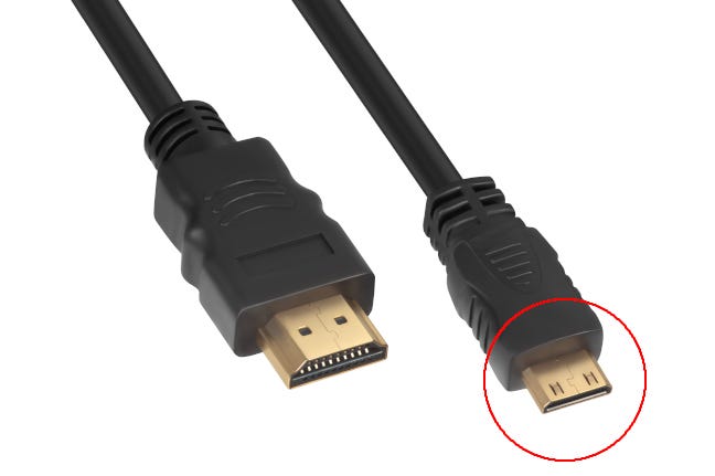 A "Type-C" mini HDMI connector