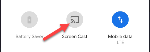 Select the "Screen Cast" button