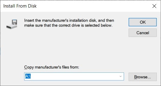 Install from Disk