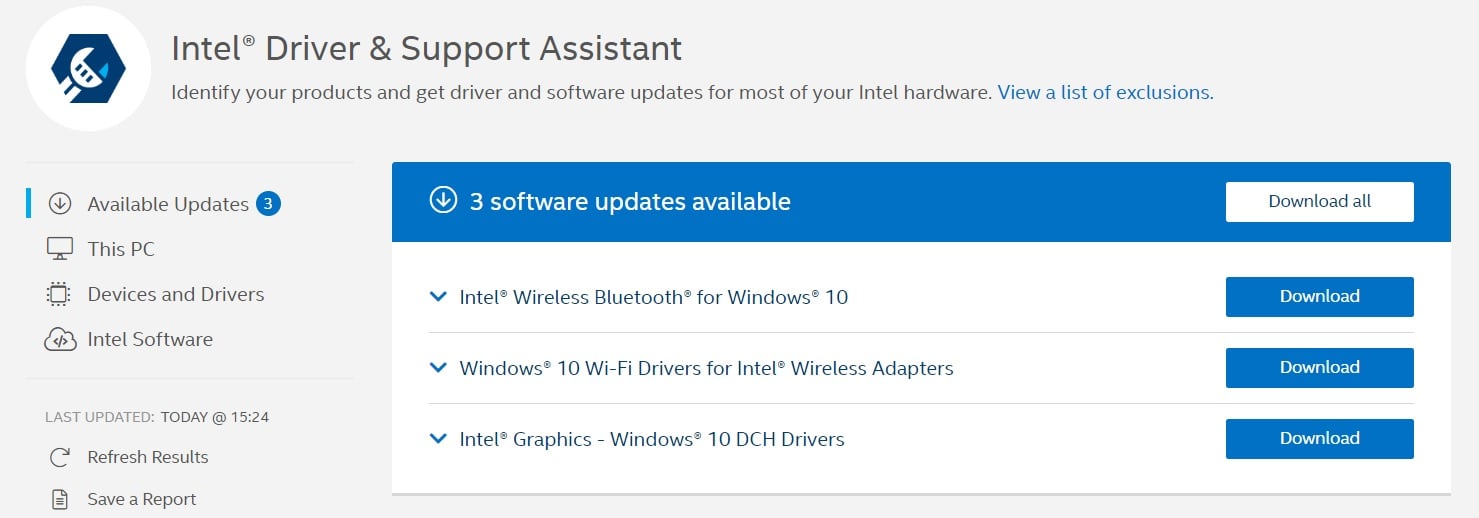 Intel Driver Assistant Tool