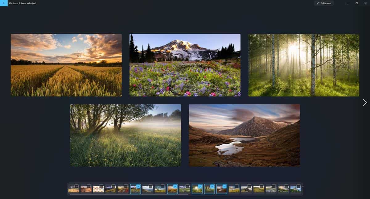 new photos app windows 11 multiple images side by side