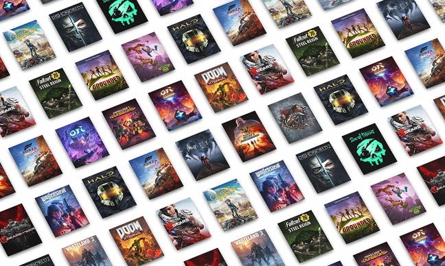 Xbox Game Pass library