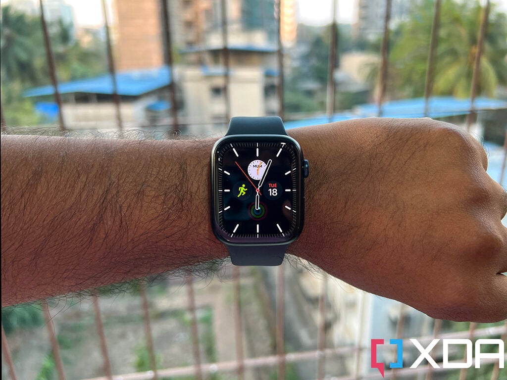 Apple Watch 7 worn on wrist