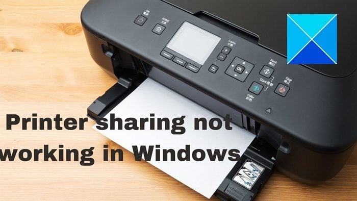 Printer sharing not working in Windows