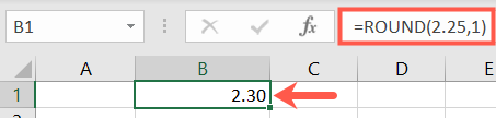 Fonction ROUND dans Excel
