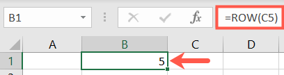 Funkcija ROW v Excelu