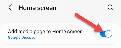 Toggle off "Add Media to Home Screen."