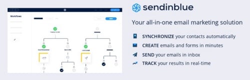 Home page of Sendinblue