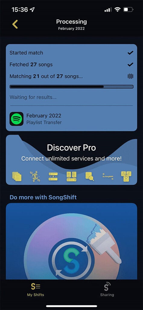 SongShift Spotify and Apple Music processing